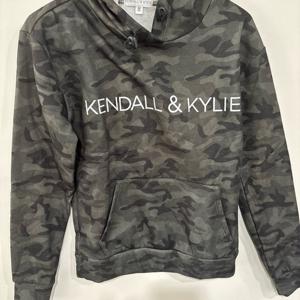 Kendall & Kylie Green Camouflage Hoodie